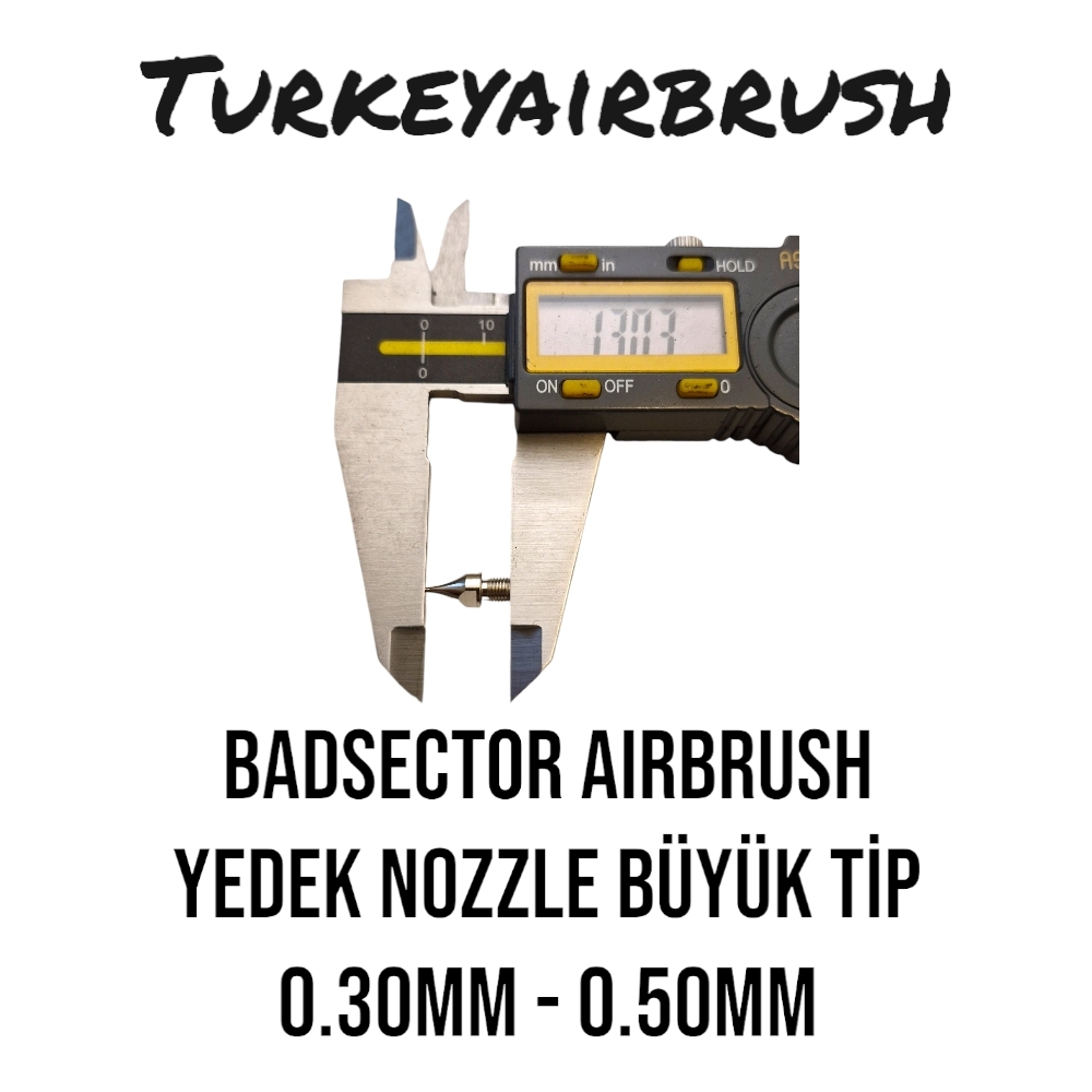 BADSECTOR AIRBRUSH BD-206 İÇİN YEDEK NOZZLE 0.30 VE 0.50MM