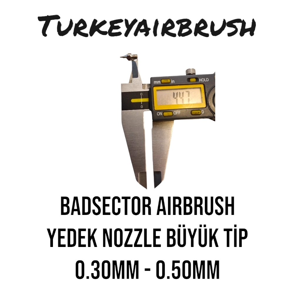 BADSECTOR AIRBRUSH BD-206 İÇİN YEDEK NOZZLE 0.30 VE 0.50MM