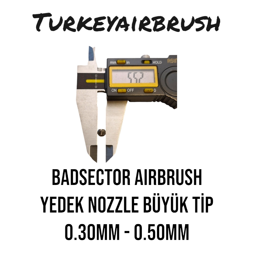 BADSECTOR AIRBRUSH BD-206 İÇİN YEDEK NOZZLE 0.30 VE 0.50MM