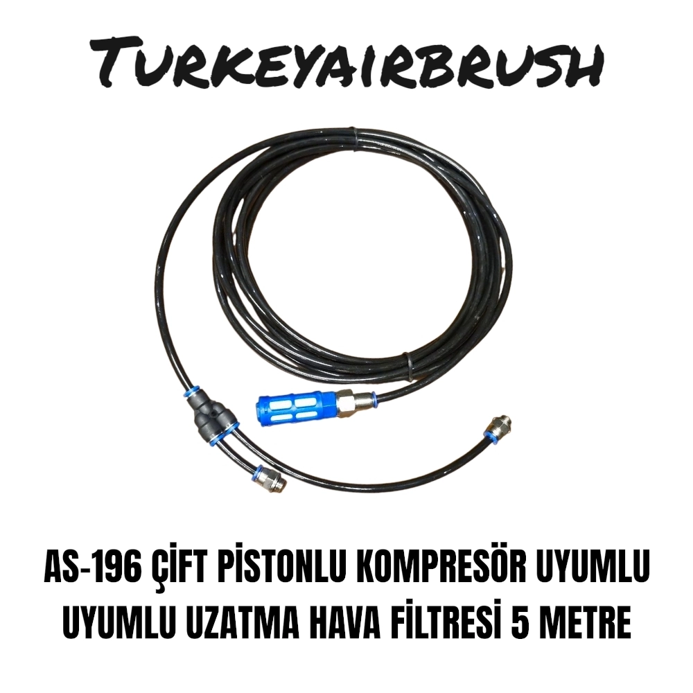 AS-196 ÇİFT PİSTONLU KOMPRESÖR FİLTRE UZATMA SİSTEMİ 5 METRE