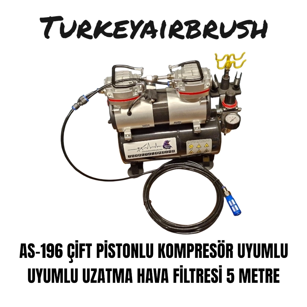 AS-196 ÇİFT PİSTONLU KOMPRESÖR FİLTRE UZATMA SİSTEMİ 5 METRE