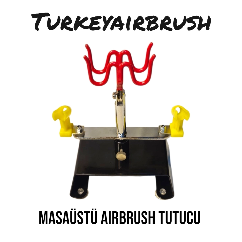 Masaüstü 4Lü Airbrush Tutucu - Maşasız Model - Mod 06