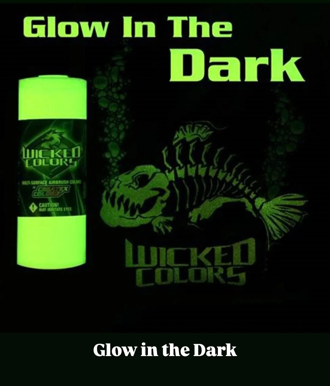 Wicked Colors – W212 Transparent Glow in the Dark Işık Tutma Özelliği olan Airbrush Boyası