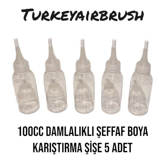 100CC ŞEFFAF KAPAKLI - DAMLALIKLI ŞİŞE
