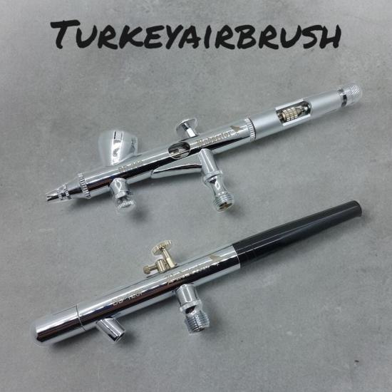Badsector 280K DUAL ACT. AIRBRUSH HASSAS SET 2 Airbrush / 4 Nozzle