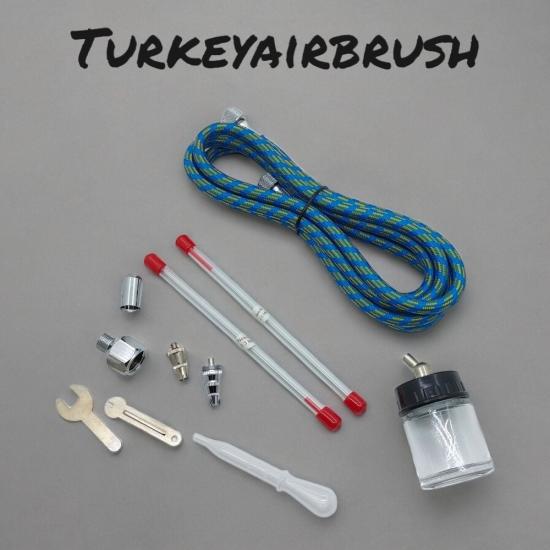 Badsector 280K DUAL ACT. AIRBRUSH HASSAS SET 2 Airbrush / 4 Nozzle