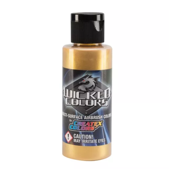 W350-02 Metallic Gold 2fl.oz/60ml Wicked Colors Airbrush Boyası 