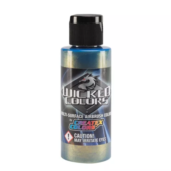 W353-02 Metallic Fastback Green 2fl.oz/60ml Wicked Colors Airbrush Boyası 