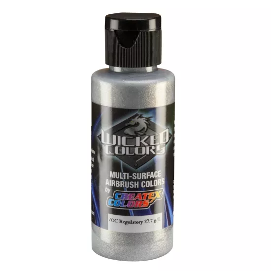 W354-02 Metallic Aluminum Medium 2fl.oz/60ml Wicked Colors Airbrush Boyası 