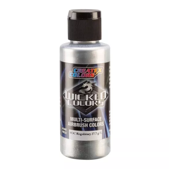 W355-02 Metallic Aluminum Fine 2fl.oz/60ml Wicked Colors Airbrush Boyası 