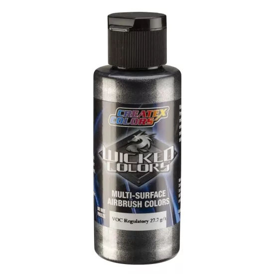 W359-02 Metallic Charcoal 2fl.oz/60ml Wicked Colors Airbrush Boyası 
