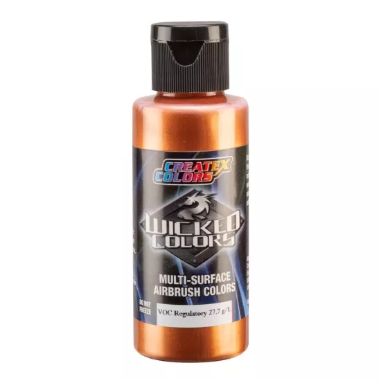 W363-02 Metallic Copper 2fl.oz/60ml Wicked Colors Airbrush Boyası 